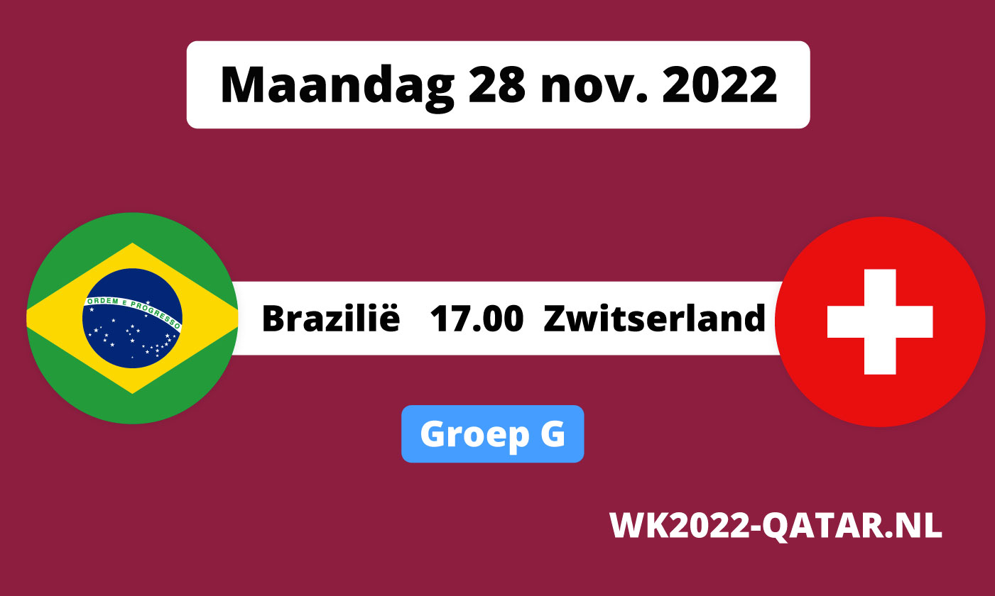 Brazilië Zwitserland voorspelling WK 2022